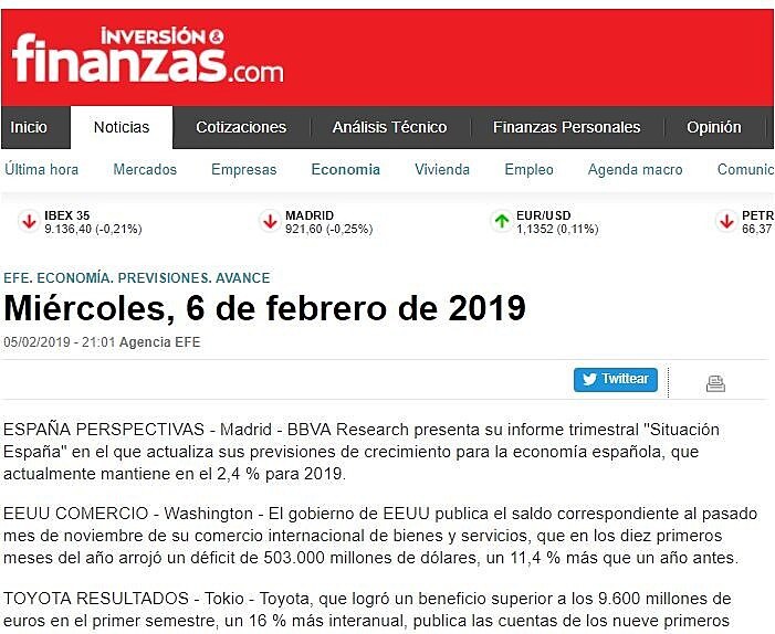 Mircoles, 6 de febrero de 2019